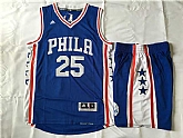 Philadelphia 76ers #25 Ben Simmons Blue Swingman Jersey(With Shorts),baseball caps,new era cap wholesale,wholesale hats